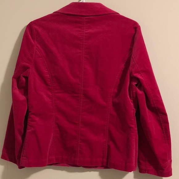 Tribal hot pink velvet button front blazer - Picture 4 of 10